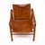 Mid-Century Modern Wood and Cognac Leather Safari Armchair For Sale In Austin - Image 6 of 9