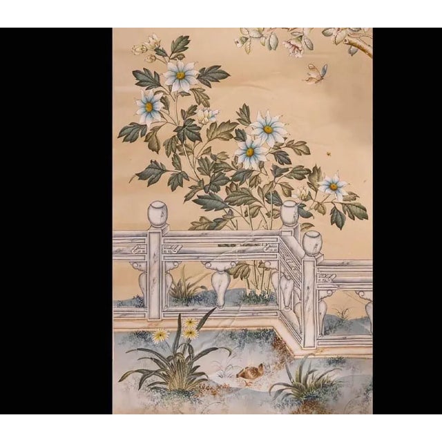 Victorian 1980’s Vintage Gracie Wallpaper Panel For Sale - Image 3 of 4