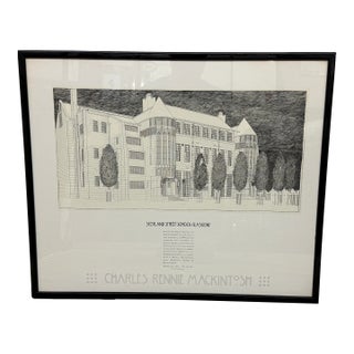 Charles Rennie Mackintosh Glasgow School of Art Poster Print, Frame For Sale