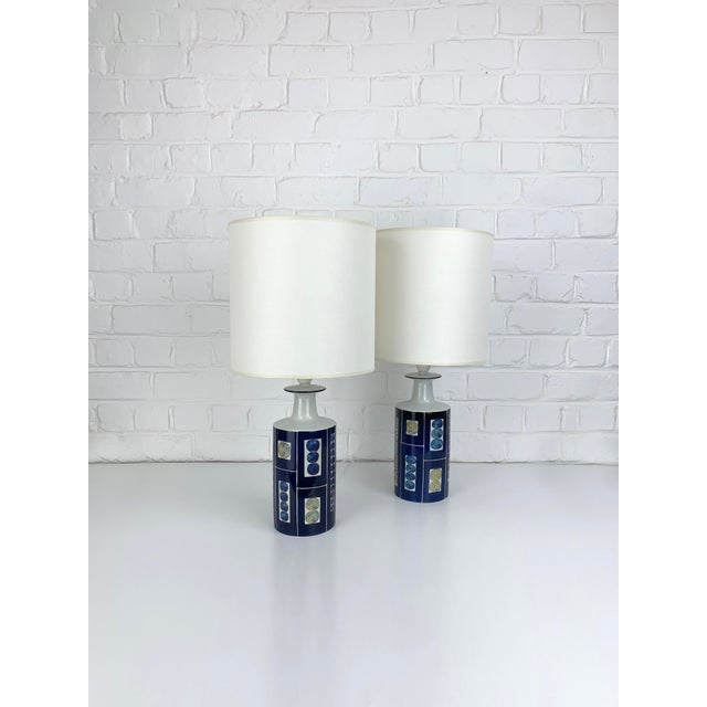 Danish Modern Ceramic Table Lamps by Inge-Lise Koefoed for Royal Copenhagen, 1960s, Set of 2 For Sale - Image 14 of 15