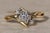 Gold The Renabie: Ladies Vintage Yellow Gold Bypass Diamond Engagement Ring For Sale - Image 8 of 10