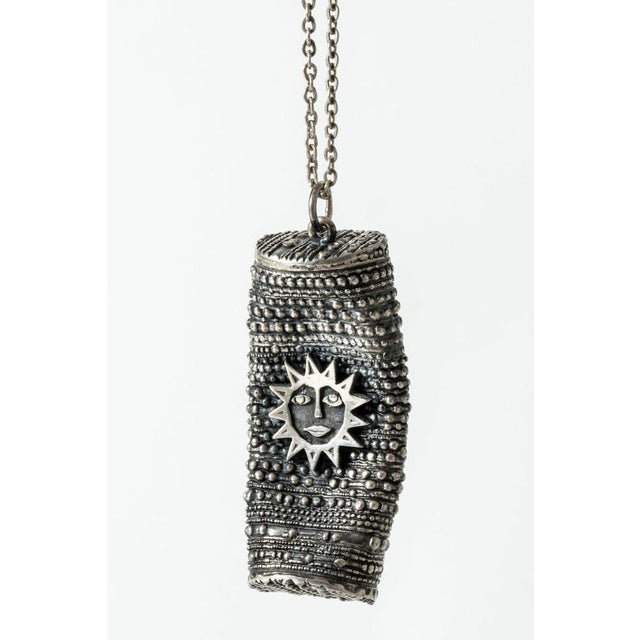 Metal Vintage Modernist Silver Pendant Necklace by Jorma Laine, 1971 For Sale - Image 7 of 7