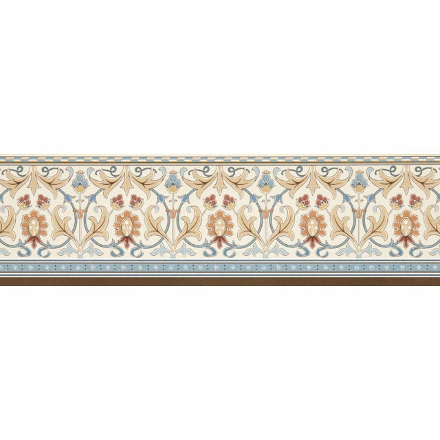 Morris & Co. Ornamental Frieze Wallpaper in Linen/Woad For Sale