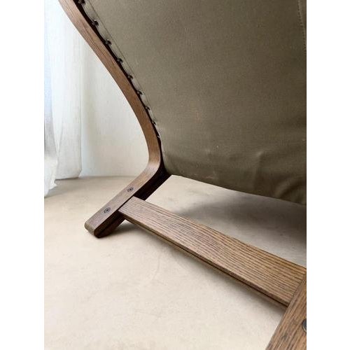 Rybo Rykken Chair in Green Leather by Solheim For Sale - Image 13 of 15