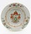 Ceramic Circa 1740 Chinese Porcelain Pair of Famille Rose Armorial Soup Plates For Sale - Image 7 of 13