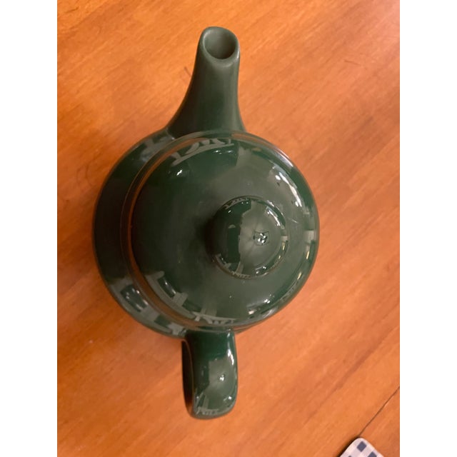 Vintage Waechtersbach Spain Forest Green Tea Pot With Brown Ducks For Sale - Image 4 of 5