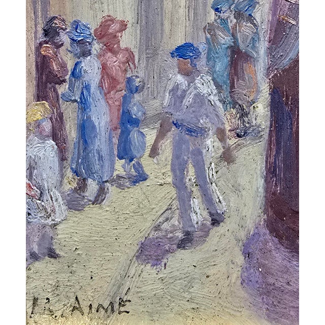 Madaleine Aimé – French Impressionist Fêtes De Gayant Festival in Douai –Oil Painting For Sale In Los Angeles - Image 6 of 11