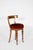 Italian Curved Back Chair in Walnut with Red Velvet Seat, Early 20th Century For Sale - Image 3 of 18