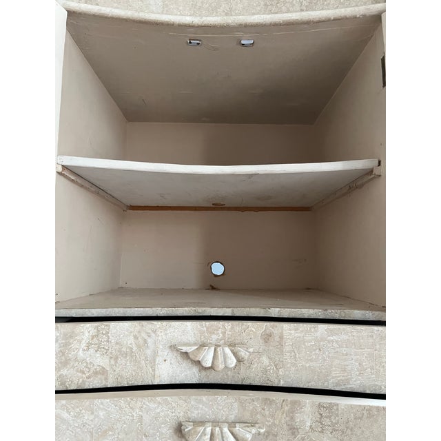 Cream Tessellated Marble Jewelry Cabinet For Sale - Image 8 of 12