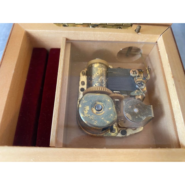 Wood Late 20th Century “Romance” Italian Wooden Music Jewelry Box For Sale - Image 7 of 8
