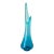 Vintage Mid Century Modern MCM Swung Glass Vase, Turquoise Peacock Blue, 24" Le Smith For Sale