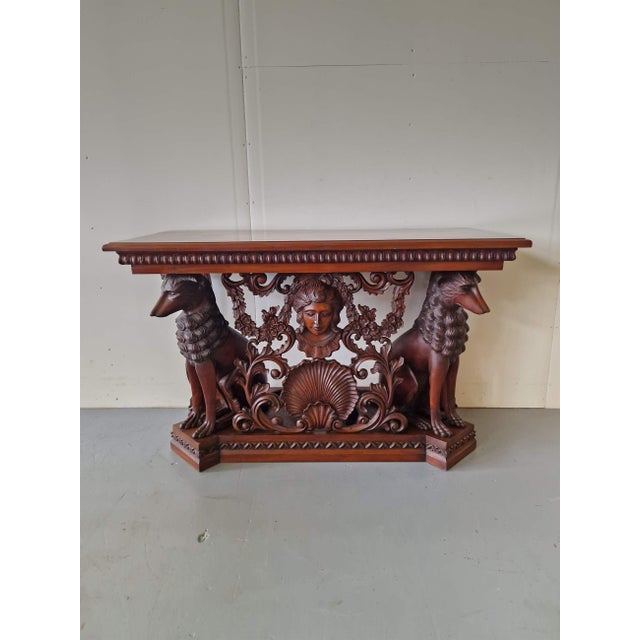 Neo-Renaissance Style Mahogany Console For Sale - Image 4 of 10