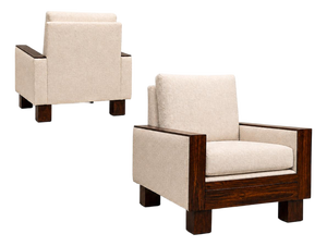 Brazilian Modern Armchairs in Rosewood & Textured Bouclé-Weave Upholstery by Celina, 1960s