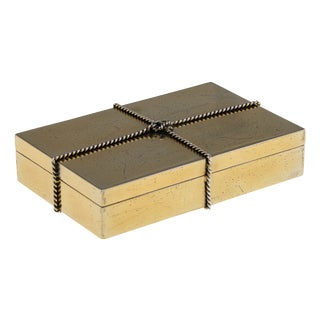 Vintage 20th Century Italian Gilt Silver Cigar Box from Tiffany & Co, 1960s For Sale