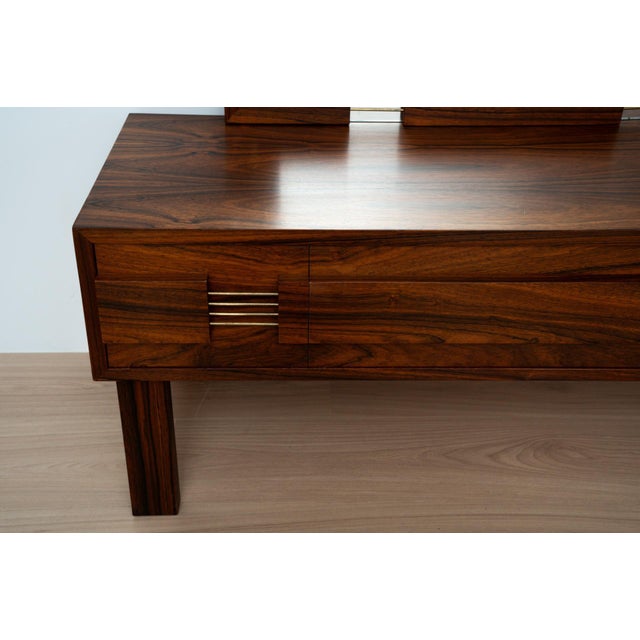 Mid-Century Swedish Mirror with Vanity Console from Ateljé Glas & Trä, 1950 For Sale - Image 4 of 12