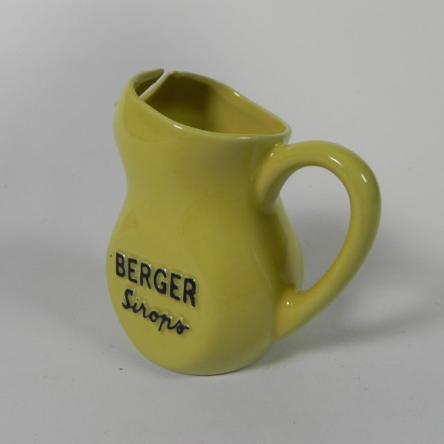 Yellow Yellow Water Carafe from Berger, 1950s For Sale - Image 8 of 11