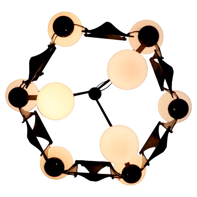 Brutalist Style Chandelier, 1950s For Sale - Image 11 of 15