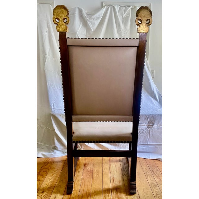 Italian Antique Late 18th Century Italian Carved Walnut and Parcel Gilt Armchair For Sale - Image 3 of 11