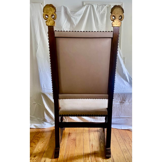 Italian Late 18th Century Italian Carved Walnut and Parcel Gilt Armchair For Sale - Image 3 of 11