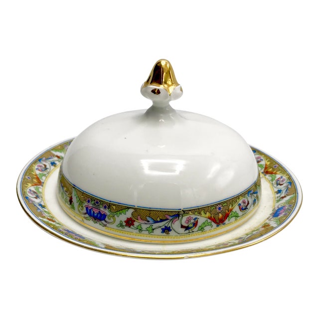1920s Koenigszelt Silesia Dome Covered Bone China Serving Dish For Sale