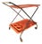 Vintage Orange Serving Cart with Chrome Frame, 1970s For Sale