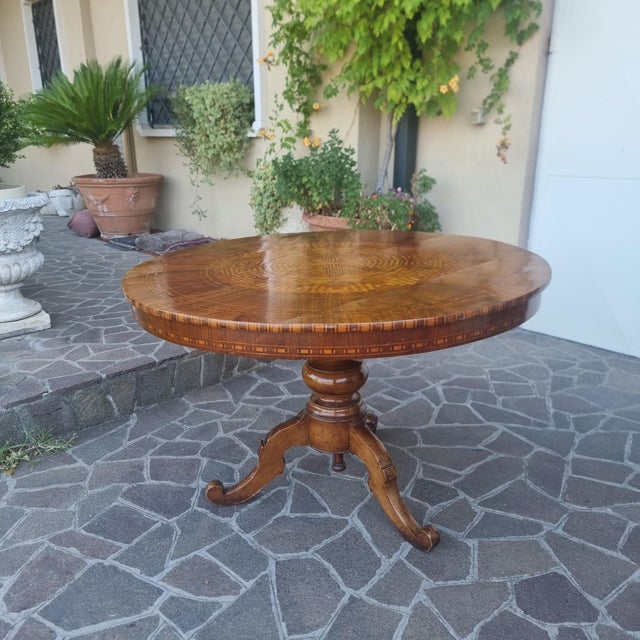 Rolo Table with Inlays, 1850 For Sale - Image 11 of 11
