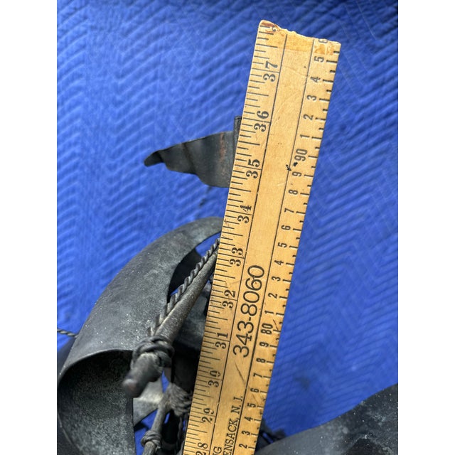 Black Vintage Hand Forged Black Metal Pirates Ship For Sale - Image 8 of 10