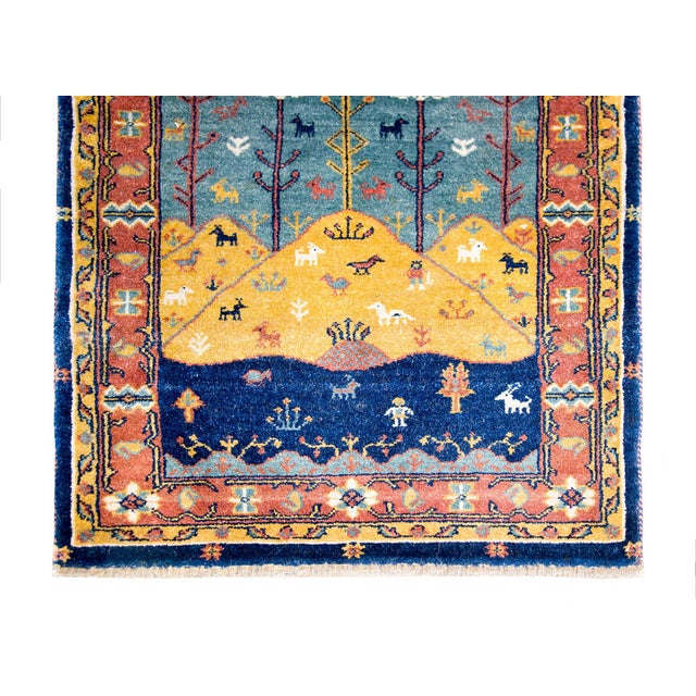 Mid-20th Century Persian Bidjar Pictorial Rug For Sale - Image 13 of 14