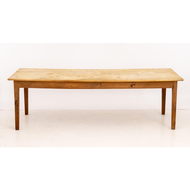French Country House Style Rustic Pine Work Table For Sale - Image 9 of 9