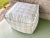 Light Gray 2009 Lee Industries Pouf/Slipcover Ottoman With Self Flange Welt & Retired Fabric For Sale - Image 8 of 12
