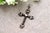 19.2k Gold Cross Pendant with Paw and Diamonds For Sale - Image 3 of 6