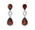 Stunning 14K White Gold Garnet Diamond Drop Earrings. Metal: 14K White Gold Gemstones: Natural Pear Shaped Garnets - Total...