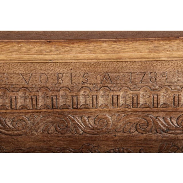 Antique Baroque Chest in Oak, 1784 For Sale - Image 15 of 18