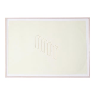 Fred Sandback Framed Lithograph 1984 For Sale