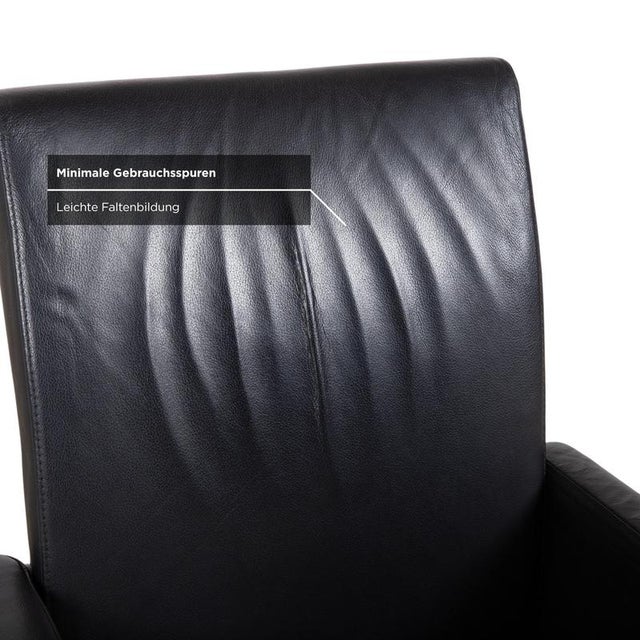 Animal Skin D2 Chairs in Black Leather from Hülsta, Set of 6 For Sale - Image 7 of 18