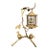 Vintage Brass Tree Branch Sculptural Centerpiece With Birds and Birdcage For Sale