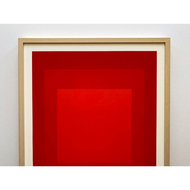 This Josef Albers very rare vintage 1978 Mid Century Modernist custom framed fine art silkscreen print " Homage To The...