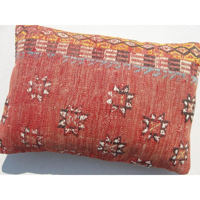 Kilim Rug Pillow Made from old turkish kilims Back side cotton and has closed with a solid hidden zipper size:14" x 20" It...