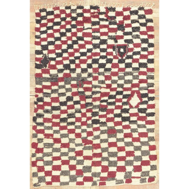 Vintage Rehamna Moroccan Rug - 05'02 X 07'07 For Sale - Image 9 of 9