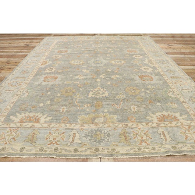 Textile Neutral Earthy Tone Turkish Oushak Rug, 09'00 X 11'08 For Sale - Image 7 of 9