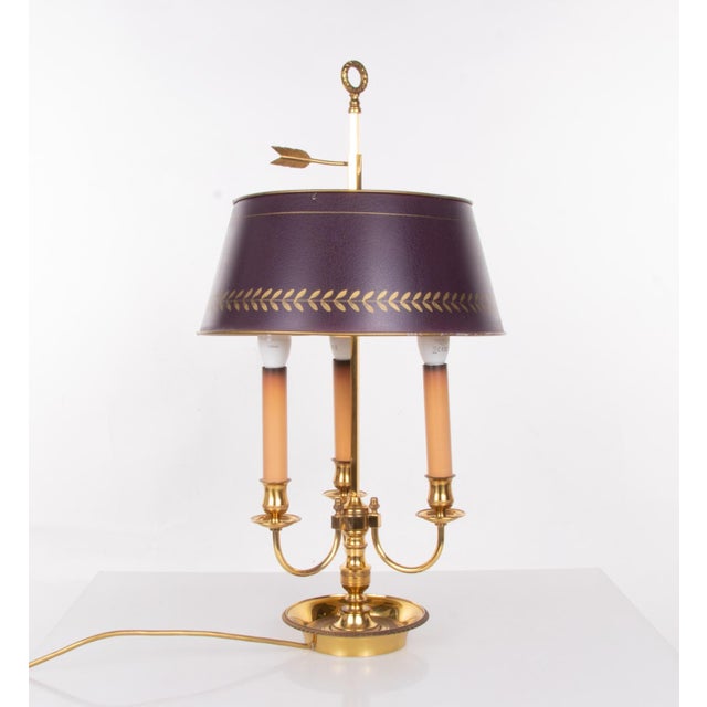 Traditional French Bronze Boiled Desk Lamp in the Style of Louis Tule XV For Sale - Image 3 of 13
