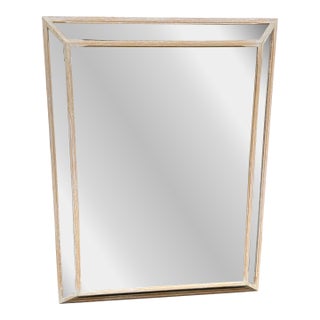 Serena & Lily Birch Wood Shadow Box Wall Mirror For Sale