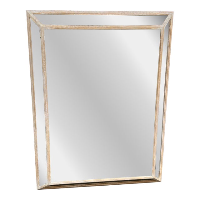 Serena & Lily Birch Wood Shadow Box Wall Mirror For Sale
