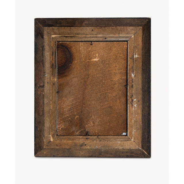 Antique Black Forest Carved Wood Frame With Original Sepia Protrait Photograph, Ansonia Ct Studio, Deep Profile Frame For Sale - Image 10 of 10
