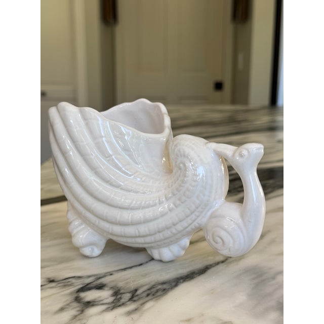 Made in Portugal Snail Motif Petite Escargot Planter Cache Pot For Sale - Image 4 of 11