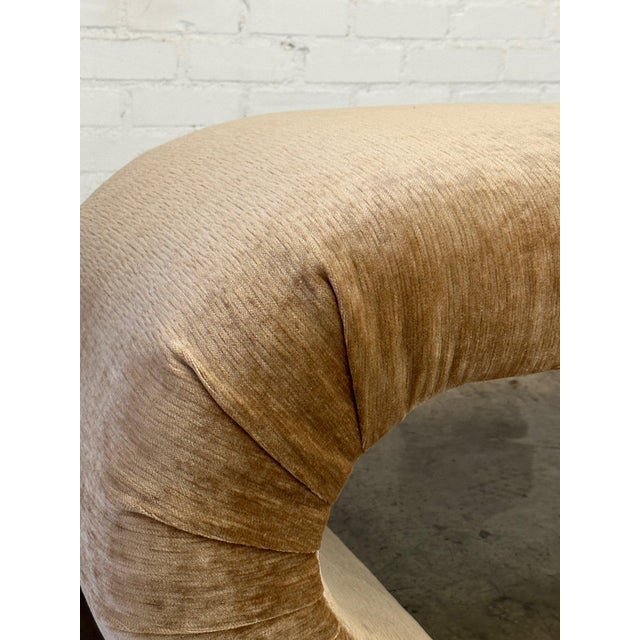 Sculptural Waterfall Bench in Cognac For Sale In Los Angeles - Image 6 of 12