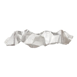 Crumpled Wall Art, Silver For Sale