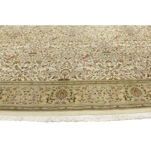 Vintage Persian Tabriz Hunting Rug, 14'07 X 21'09 For Sale - Image 4 of 6