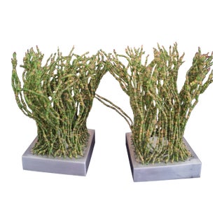 Michael Arams Beaded Grass Votives - Set of 2 with boxes For Sale