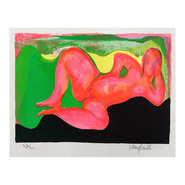1960s Jeremy Gentilli Female Nude Lithograph For Sale